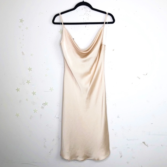 C Y Fashions Dresses & Skirts - C Y fashions champagne Satin slip dress